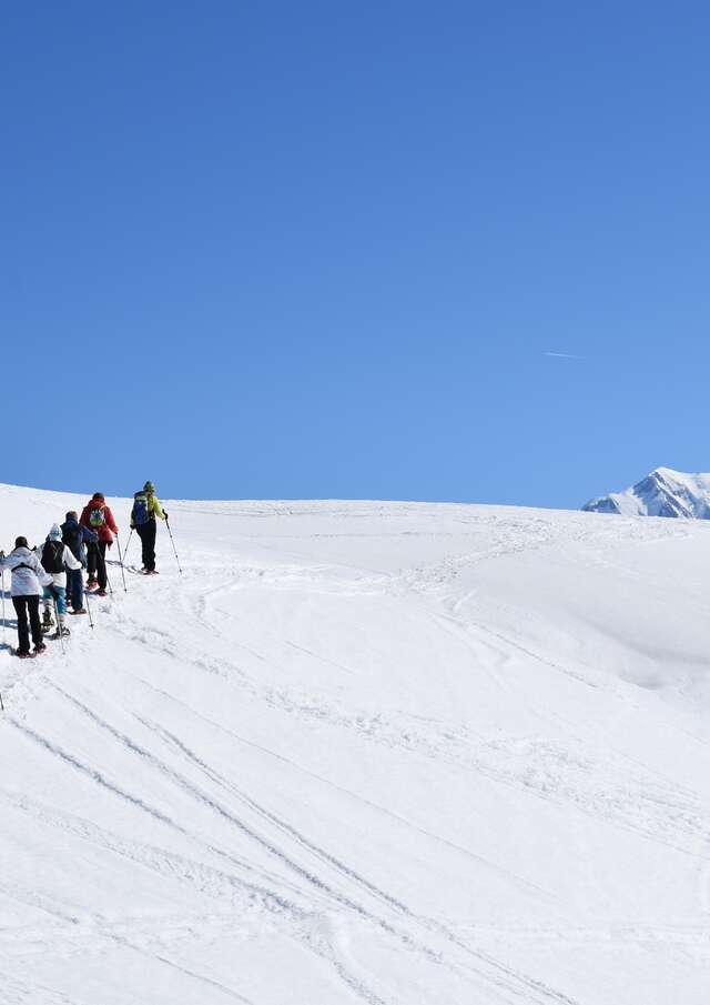 Children's walk with igloo building