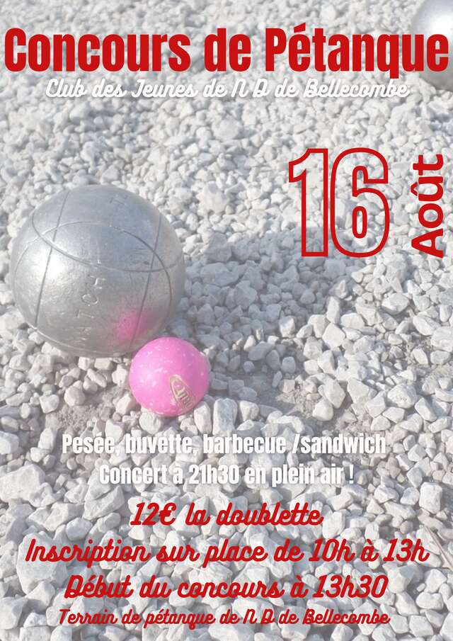 Concours de pétanque organisé par le club des jeunes