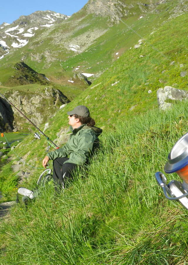 Fishing in moutain