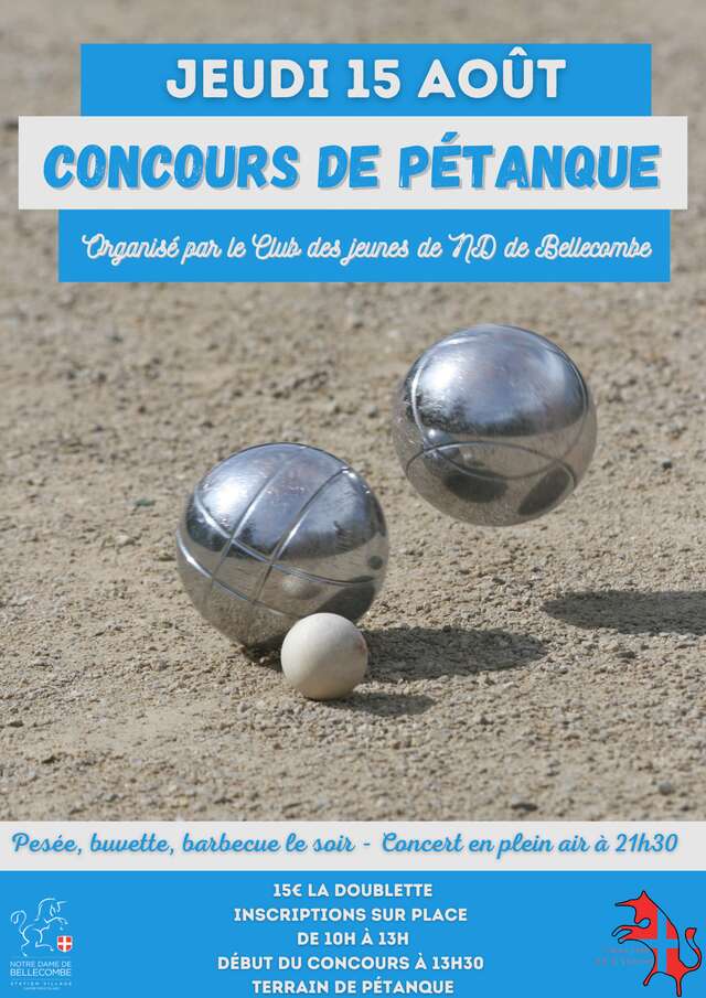Concours de pétanque organisé par le club des jeunes