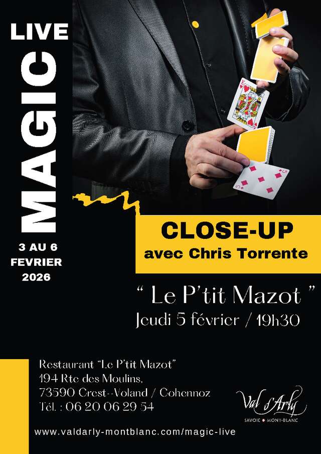 Magic Live au restaurant Le P'tit Mazot