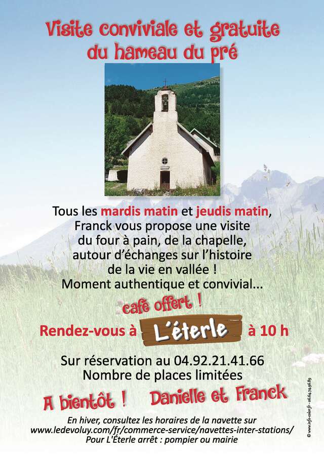 Visite guidée et gratuite du hameau du Pré
