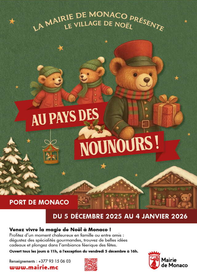 Weihnachtsdorf in Monaco "Au pays des nounours" (Im Land der Teddybären)