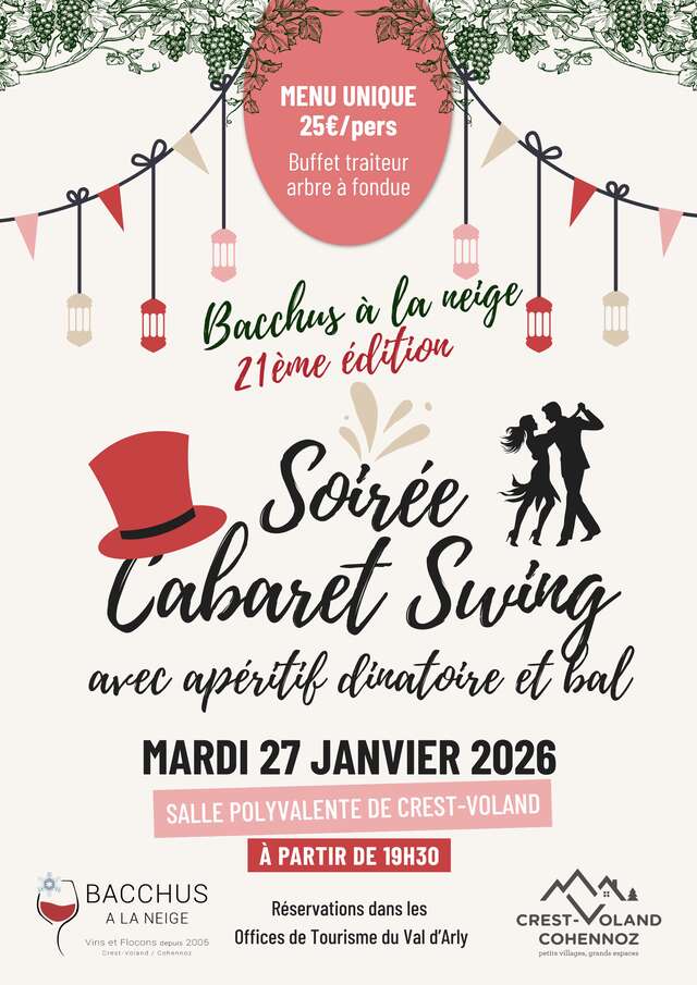 Soirée Cabaret Swing avec apéritif dinatoire et bal