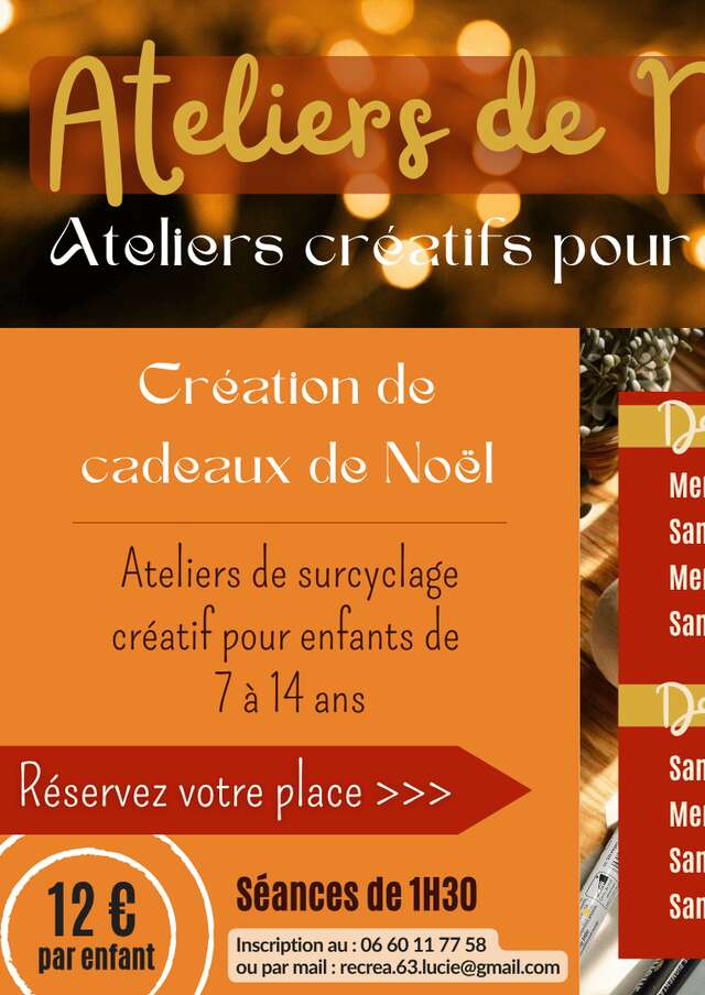 Atelier créatif upcycling Noël, pour enfants
