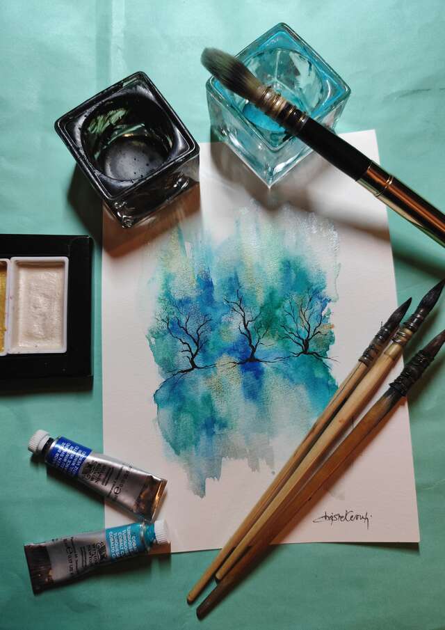 Atelier d'aquarelles : dessiner les arbres