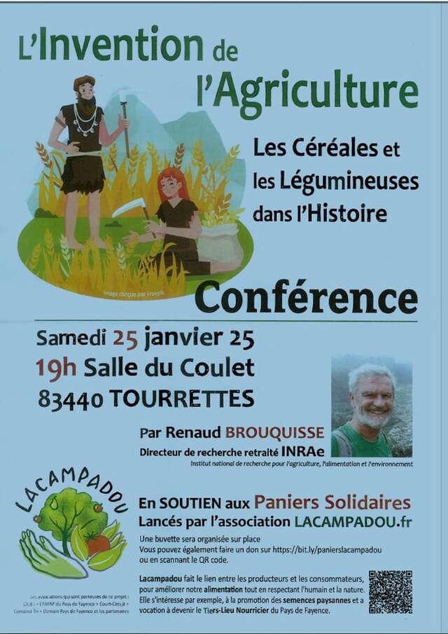 Conférence L'invention de l'Agriculture : les Céréales et les Légumineuses dans l'histoire