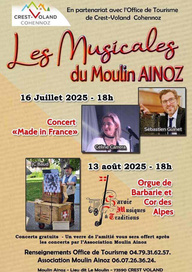Concert "Made in France" au Moulin Ainoz