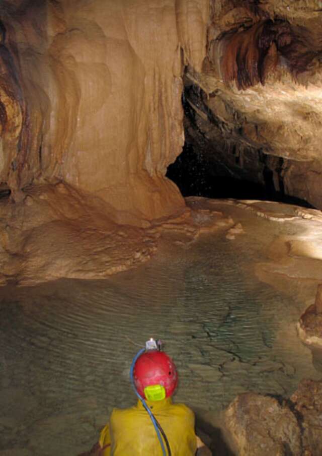 Speleology with a guide