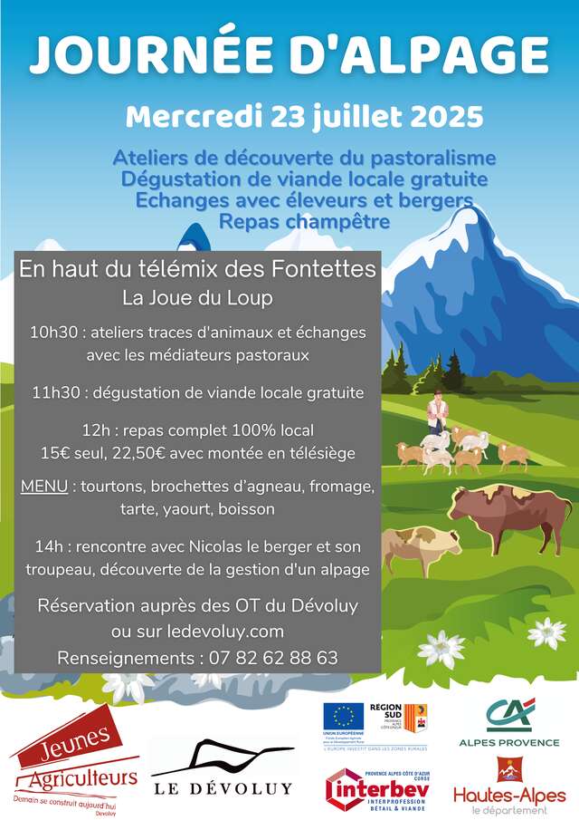 Journée d'alpage avec les Jeunes Agriculteurs