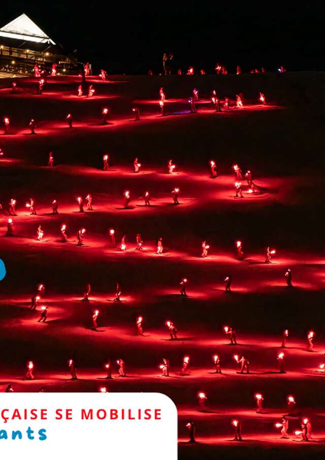 Fackelabfahrt ESF Nationale „Les P'tits flambeaux” mit anschließendem Feuerwerk