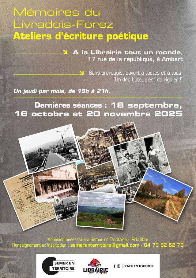 Atelier d'écriture poétique : Mémoires du XXe siècle en Livradois-Forez