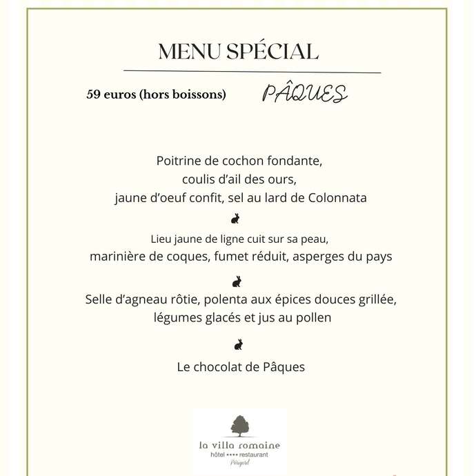 Repas de Pâques- La Villa Romaine Carsac-Aillac