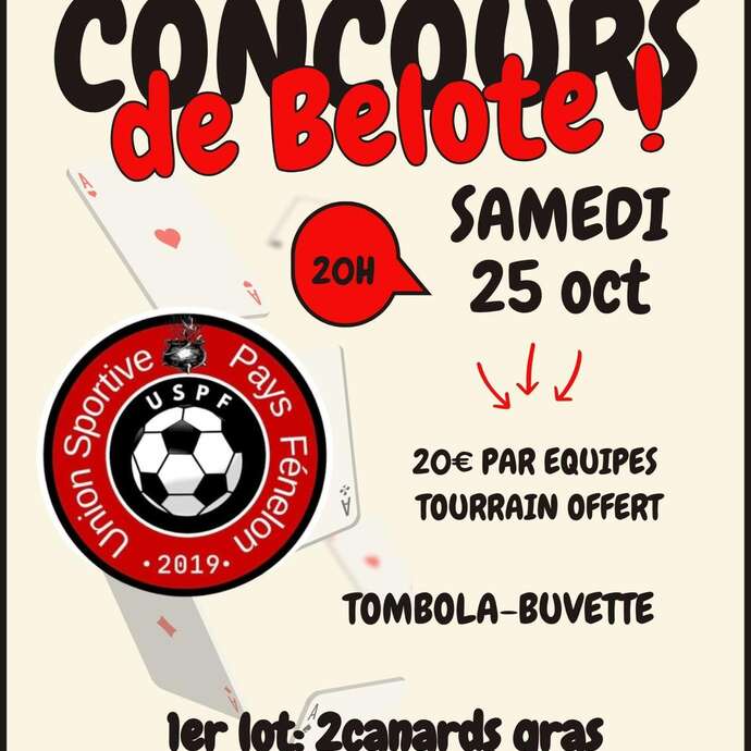 Concours de Belote à Saint Crépin et Carlucet
