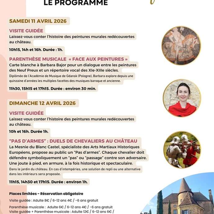 Visites guidées, parenthèse musicale, duels de chevaliers Château de Belvès-Château en fêtes