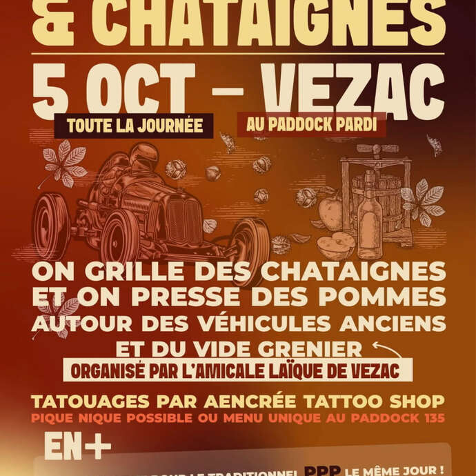 Jus de pommes & chataignes + Vide grenier