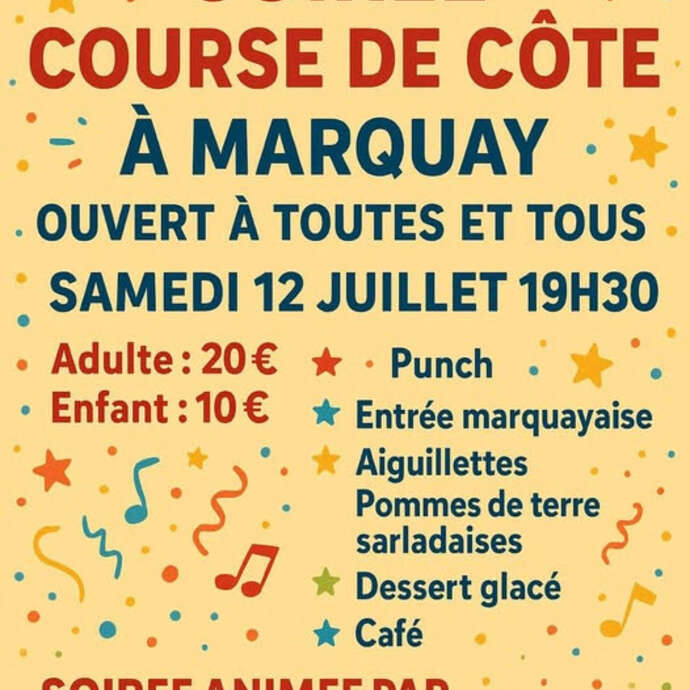 Soirée course de Côte de Marquay