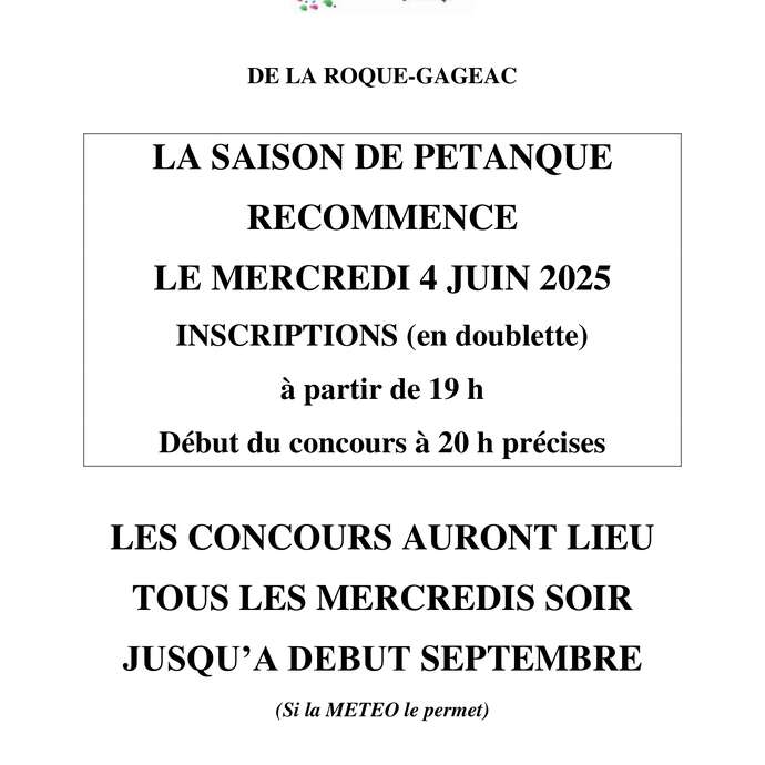 Concours de pétanque