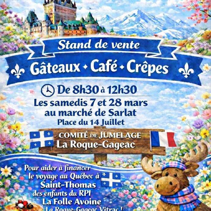Stand de vente : Voyage au Québec