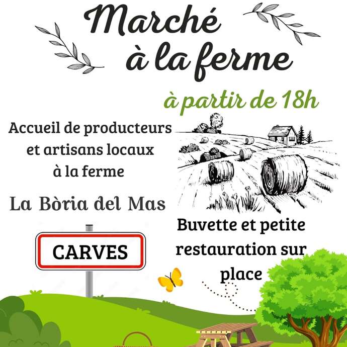 Terre en vert marché à la ferme La Boria del mas