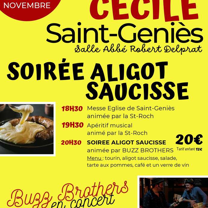 Sainte-Cécile - soirée aligot saucisses