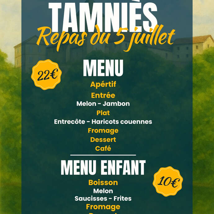 Repas du 5 Juillet