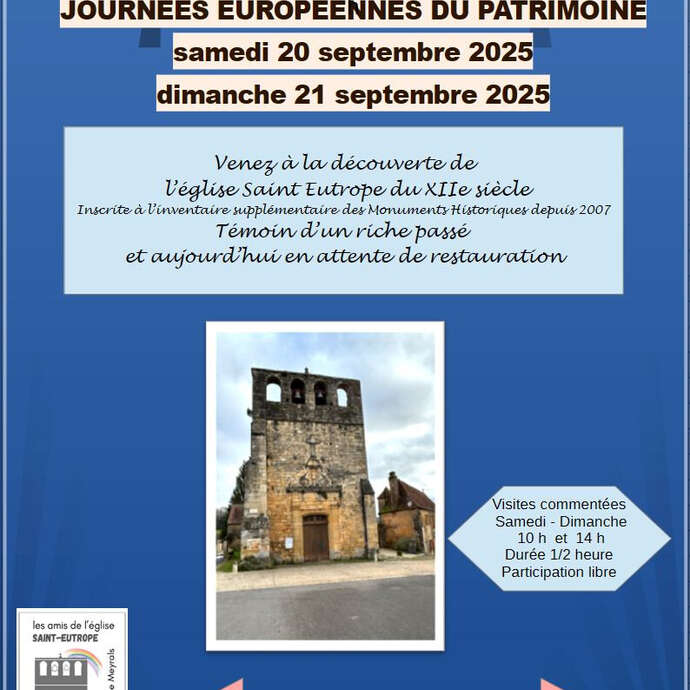 JOURNEE DU PATRIMOINE : Eglise Saint Eutrope