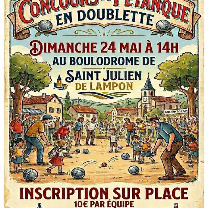 Concours de pétanque en doublette
