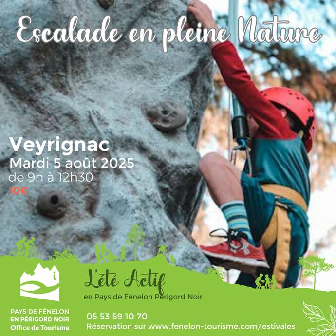 ÉTÉ ACTIF : Escalade pleine nature à Veyrignac