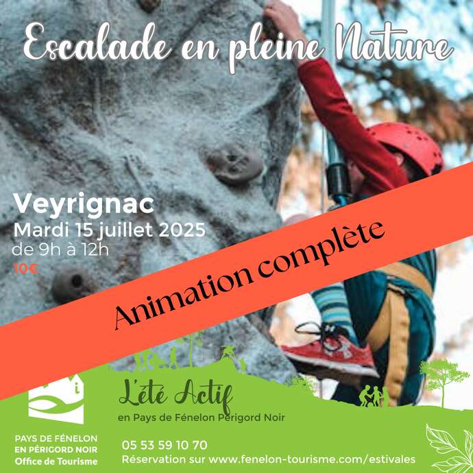 ÉTÉ ACTIF : Escalade pleine nature à Veyrignac