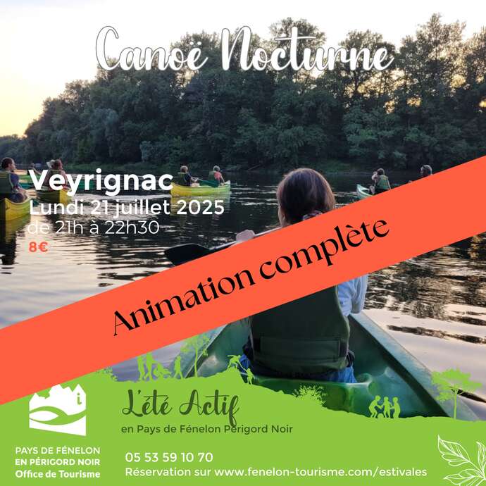 ÉTÉ ACTIF : Canoë Nocturne à Veyrignac