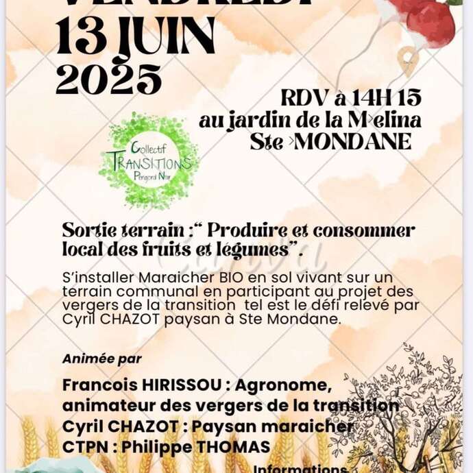 Sortie terrain – Produire et consommer local des fruits et légumes