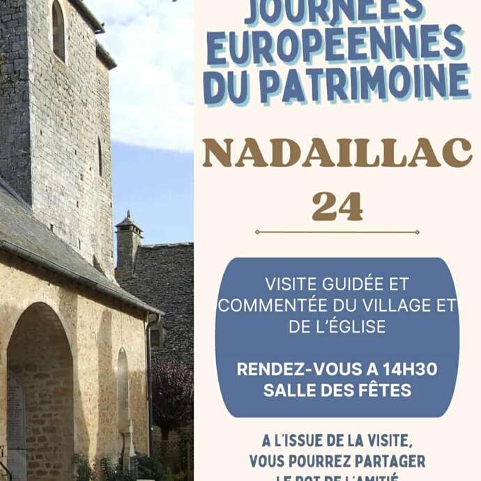 Journées Européennes du Patrimoine : Visite guidée du village et de l’église de Nadaillac