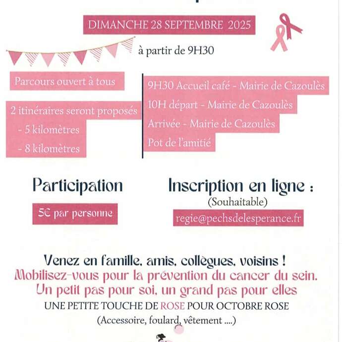 Marchons pour Octobre Rose – Pechs-de-l’Espérance