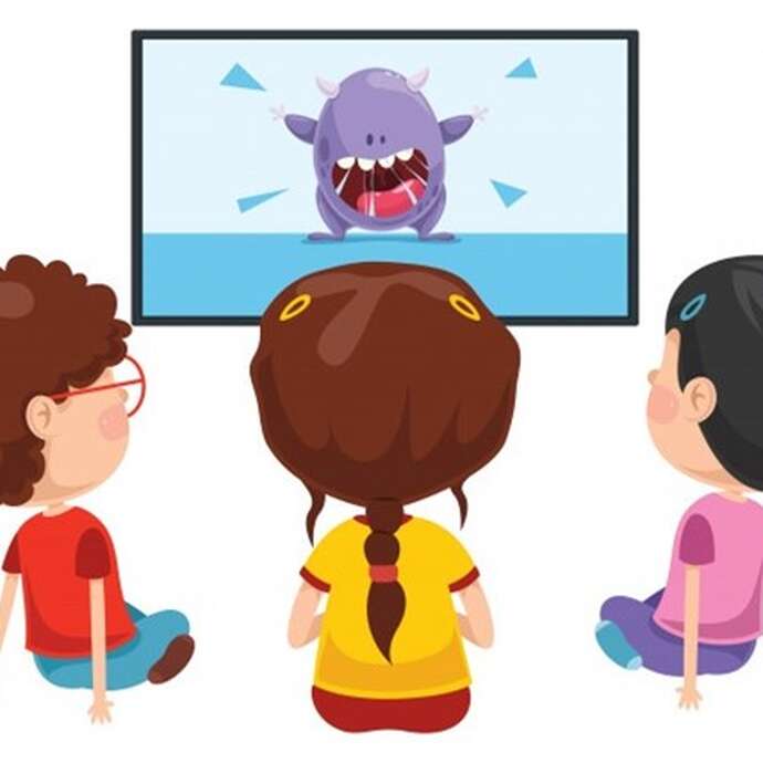 Dessin animé et goûter