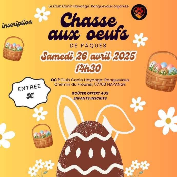 Chasse aux oeufs avec le club canin
