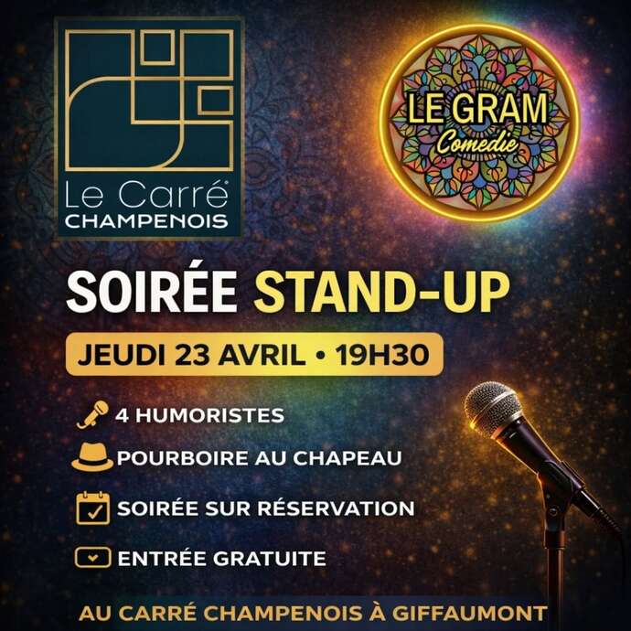 Soirée Stand-up au Carré Champenois