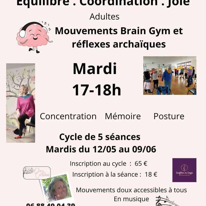 Séance de mouvements Brain Gym et réflexes archaïques
