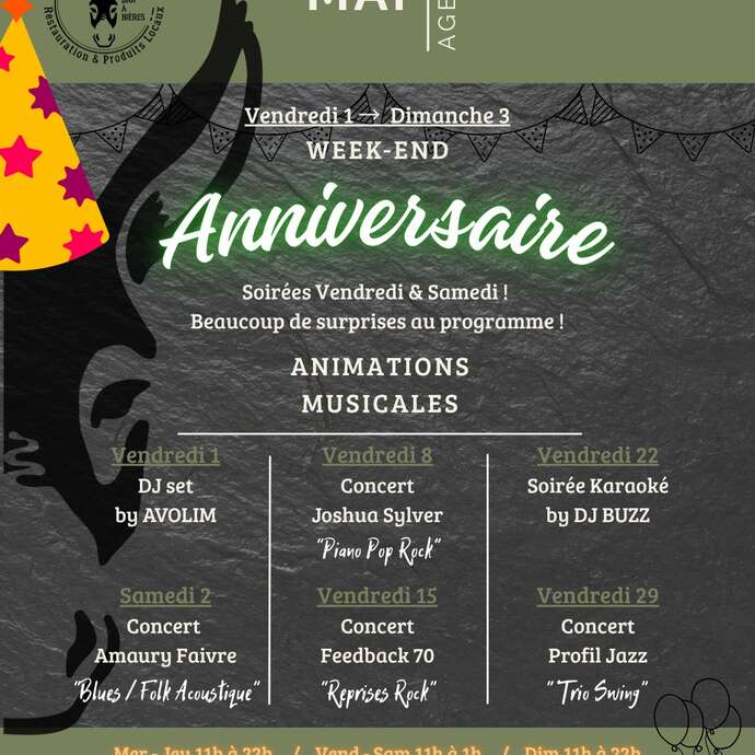 Le Bourricot weekend anniversaire