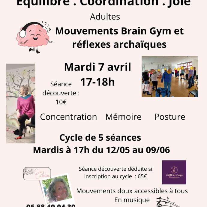 Séance de mouvements Brain Gym et réflexes archaïques