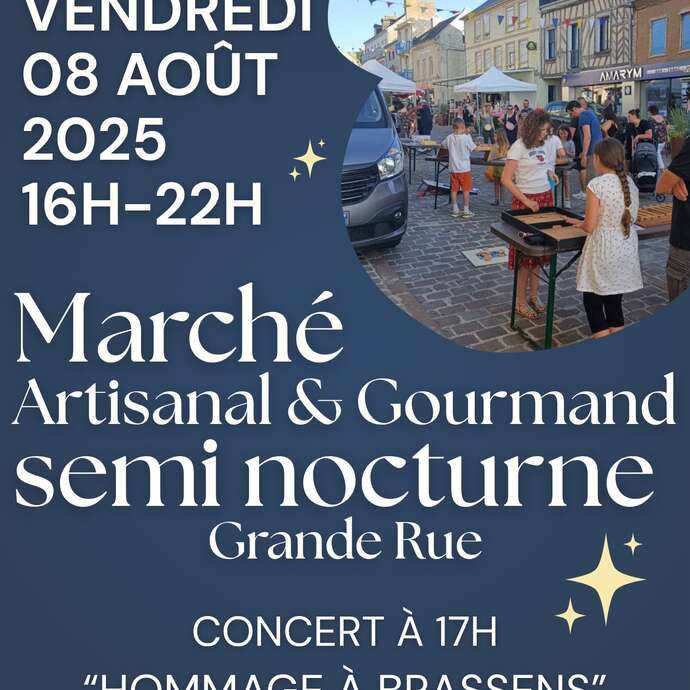 Marché artisanal et gourmande semi-nocturne
