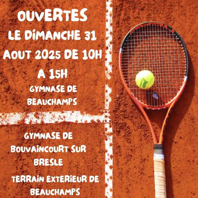 Portes ouvertes - Tennis Club Beauchamps Bouvaincourt