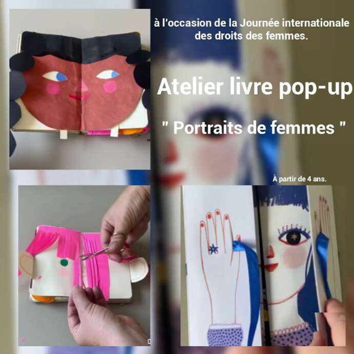 Activité livre pop-up : "Portraits de femmes"