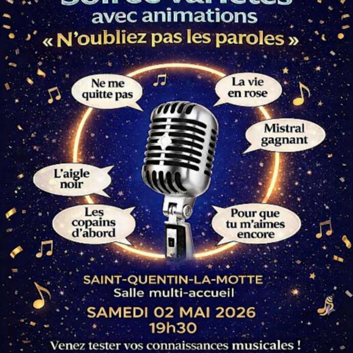 Soirée variété avec animations