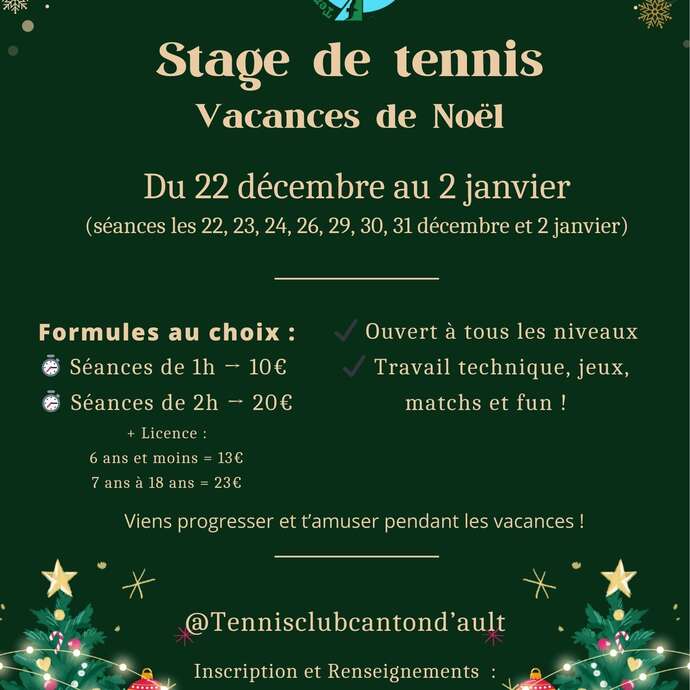 Stage de tennis