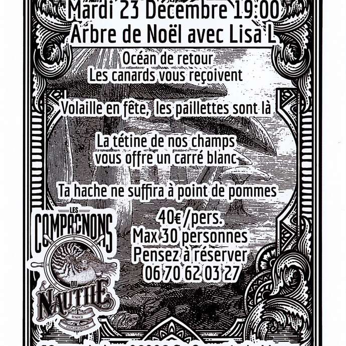 Soirée musicale et repas"Arbre de Noël" - Avec Lisa L.