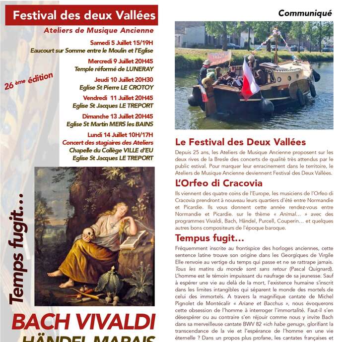 26ème édition - Le Festival des Deux Vallées - Concert des stagiaires des Ateliers
