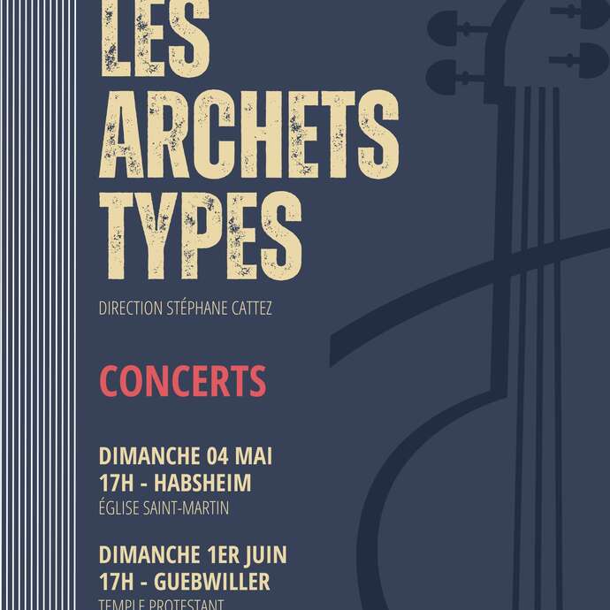 First concert of Les Archets Types string orchestra