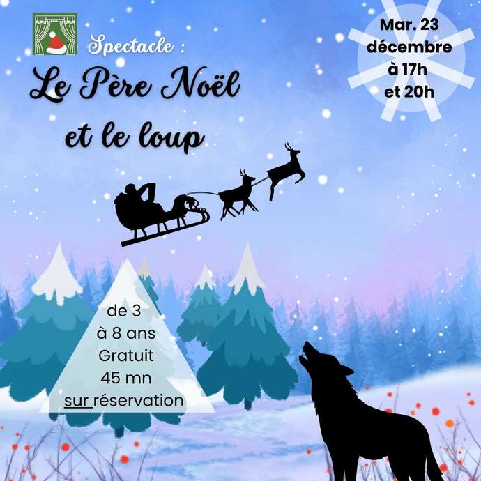 Le Père Noël et le loup à la médiathèque de Ambrières