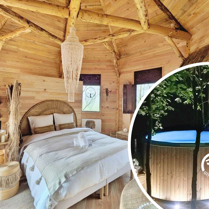 CABANE INDONÉSIENNE, BAIN NORDIQUE, 2 PERS